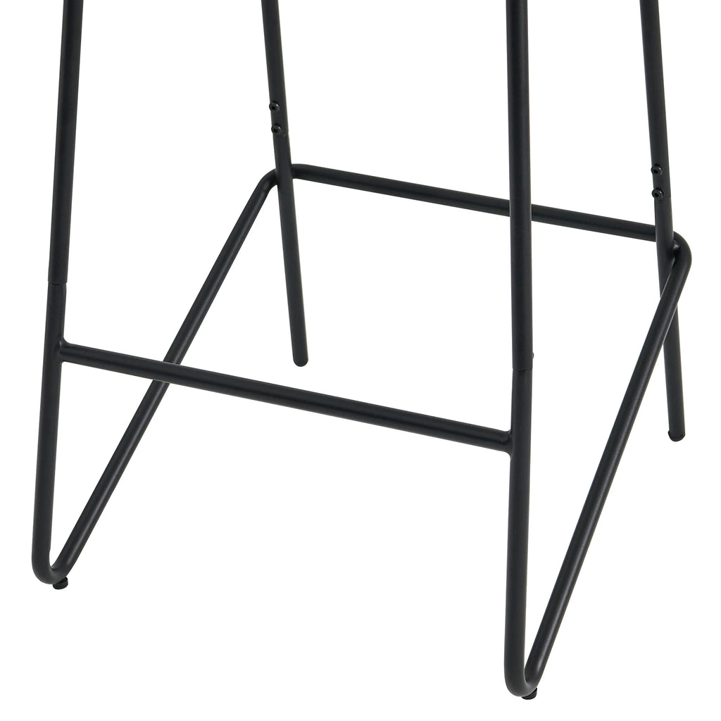 Navy Blue Faux Leather Counter Height Bar Stools, Set of 2 K18497