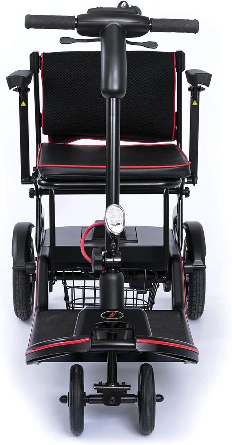 Black 4 Wheel Mobility Scooter with Arm Rests and Basket V5614
