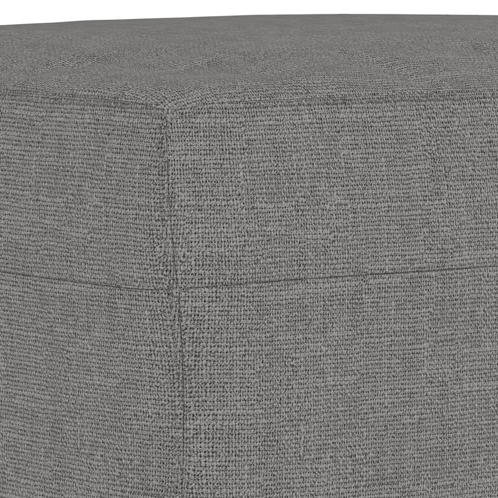 Fabric Padded Ottoman with Wood Legs Stool Y490107