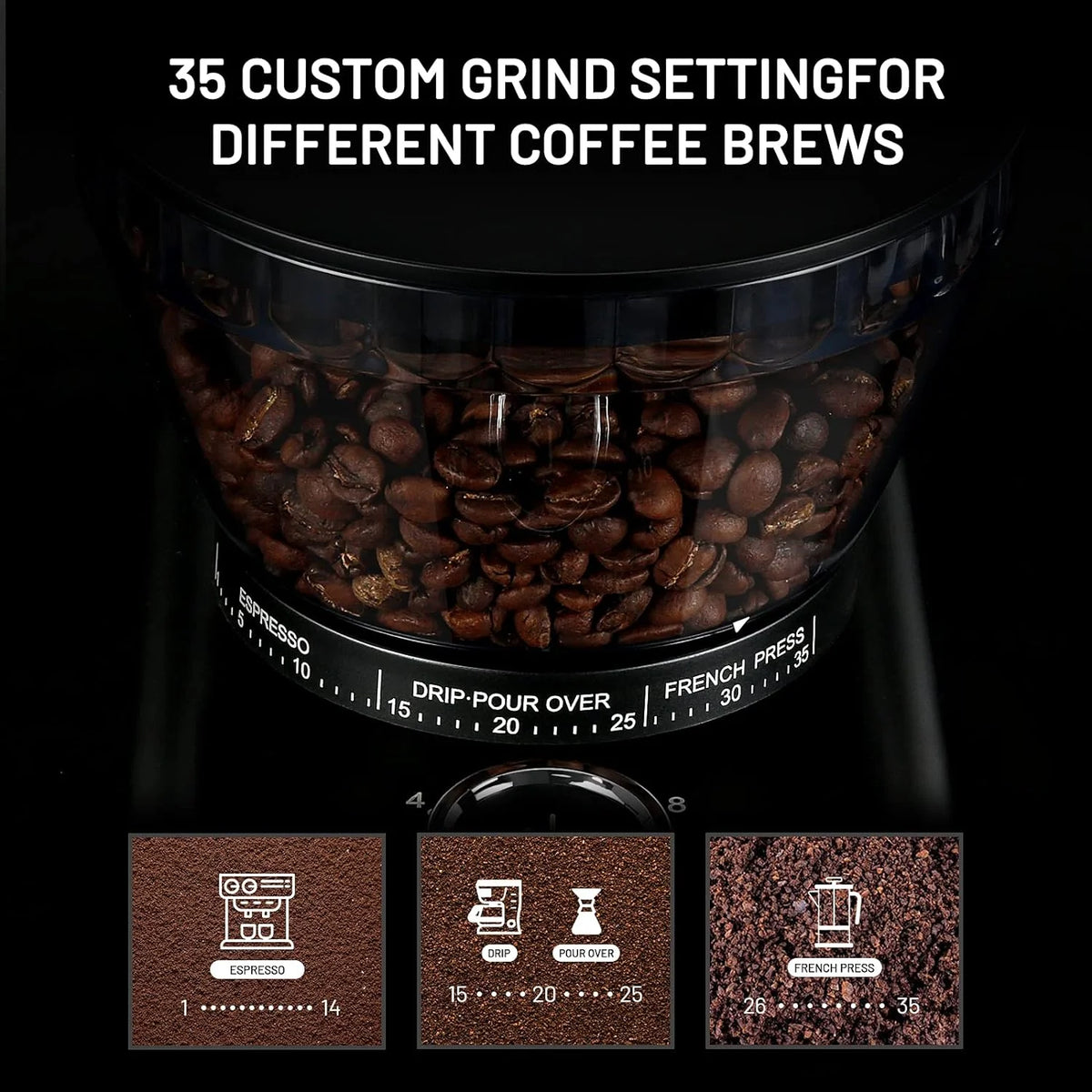 Open Box Conical Burr Coffee Grinder I99784