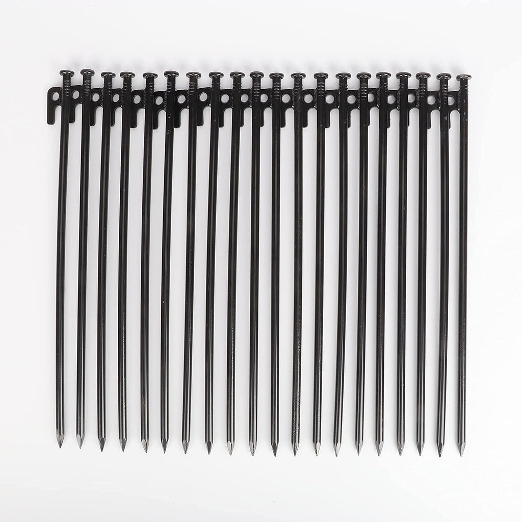 15.7 Inches 20 Pcs Heavy Duty Steel Tent Stakes B631929