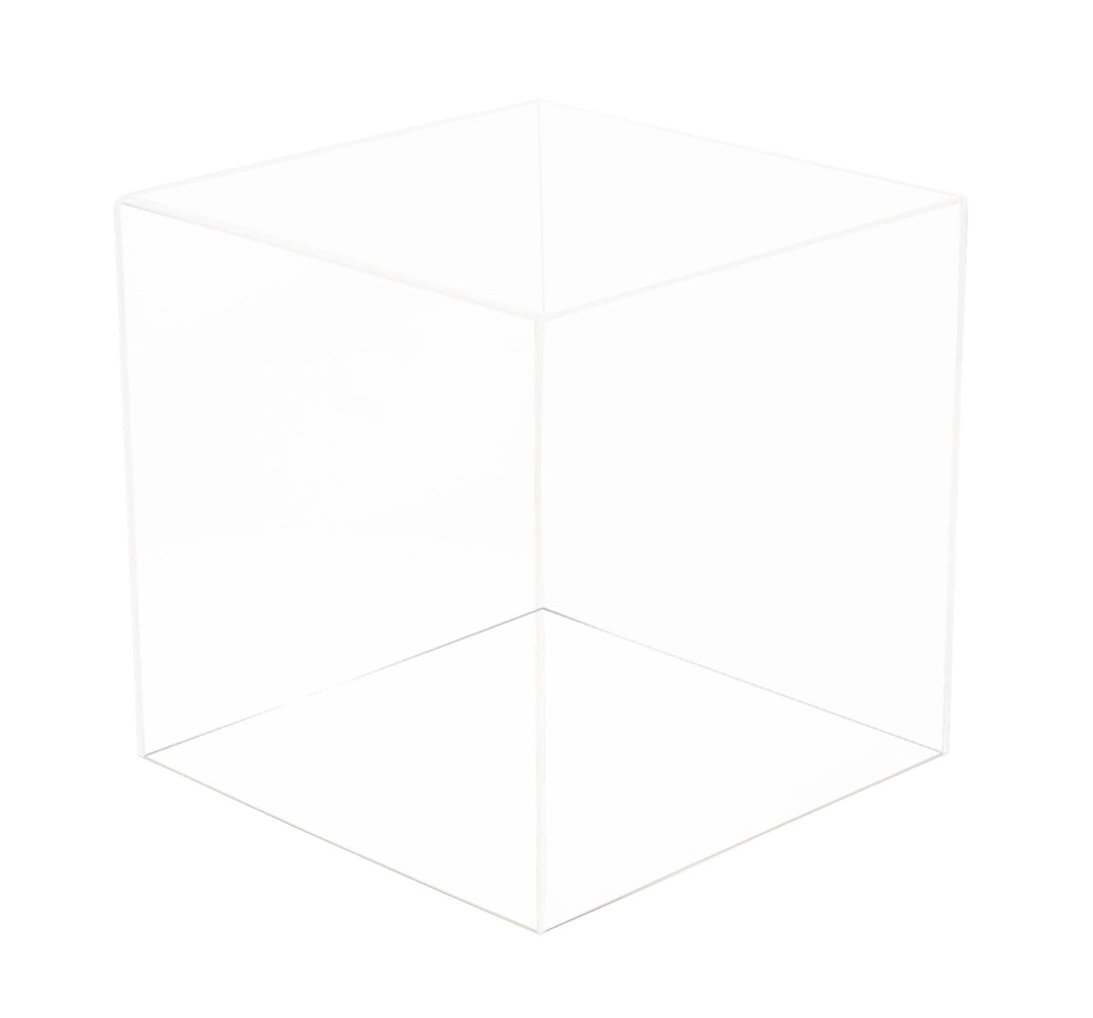 Clear Display Case with Simulated Wood Floor U264