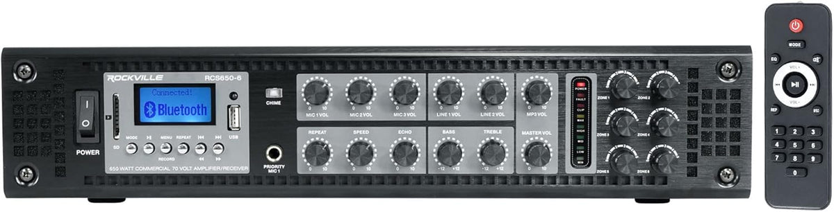 350 Watt 6 Zone 70V Commercial Amplifier H6135