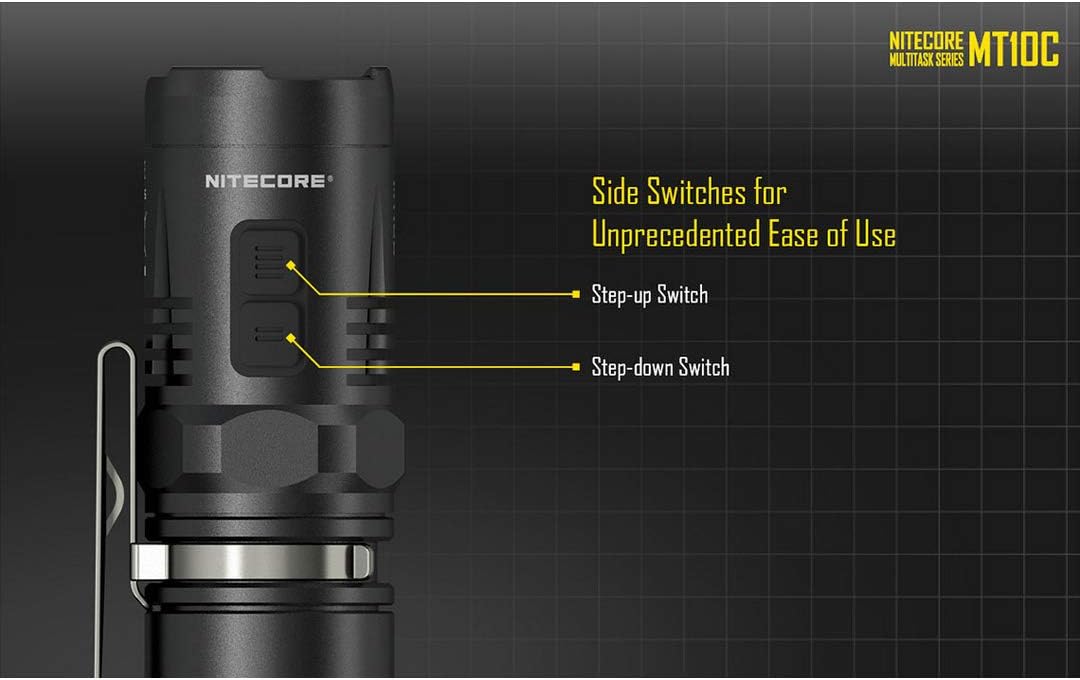 Tactical Flashlight with Red Light and Rechargeable Battery U26090