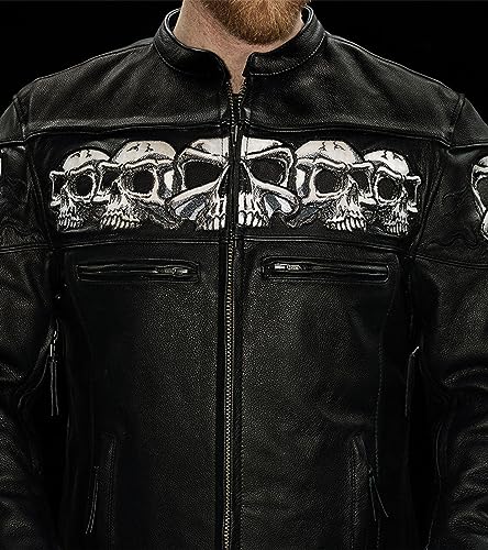 Black Leather Motorcycle Jacket D57939