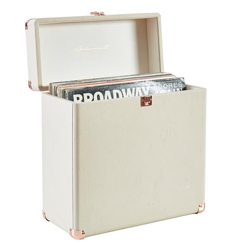 Vinyl Record Storage and Carrying Case, Holds 30 Albums D964929