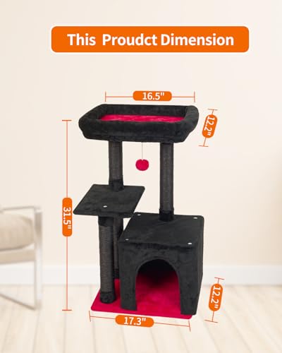 Grey Cat Tree with Scratching Posts A582776