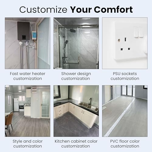 19x20ft Expandable Prefab Tiny House with Restroom F153