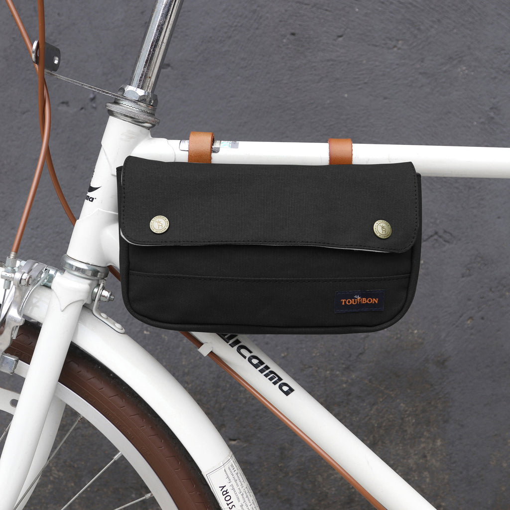 Waxed Canvas Waterproof Bicycle Handlebar Bag Q46886