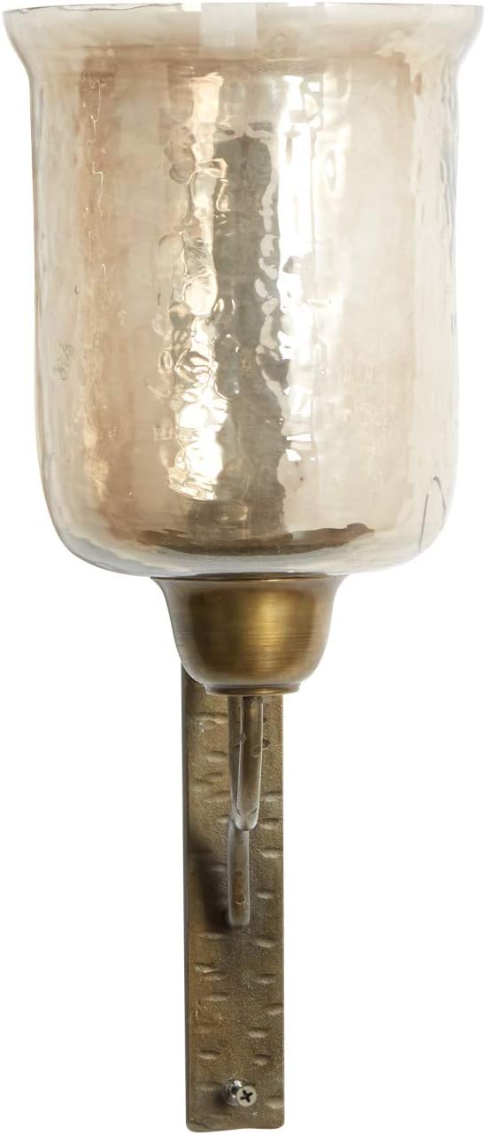 Metal Glass Candle Sconce C346
