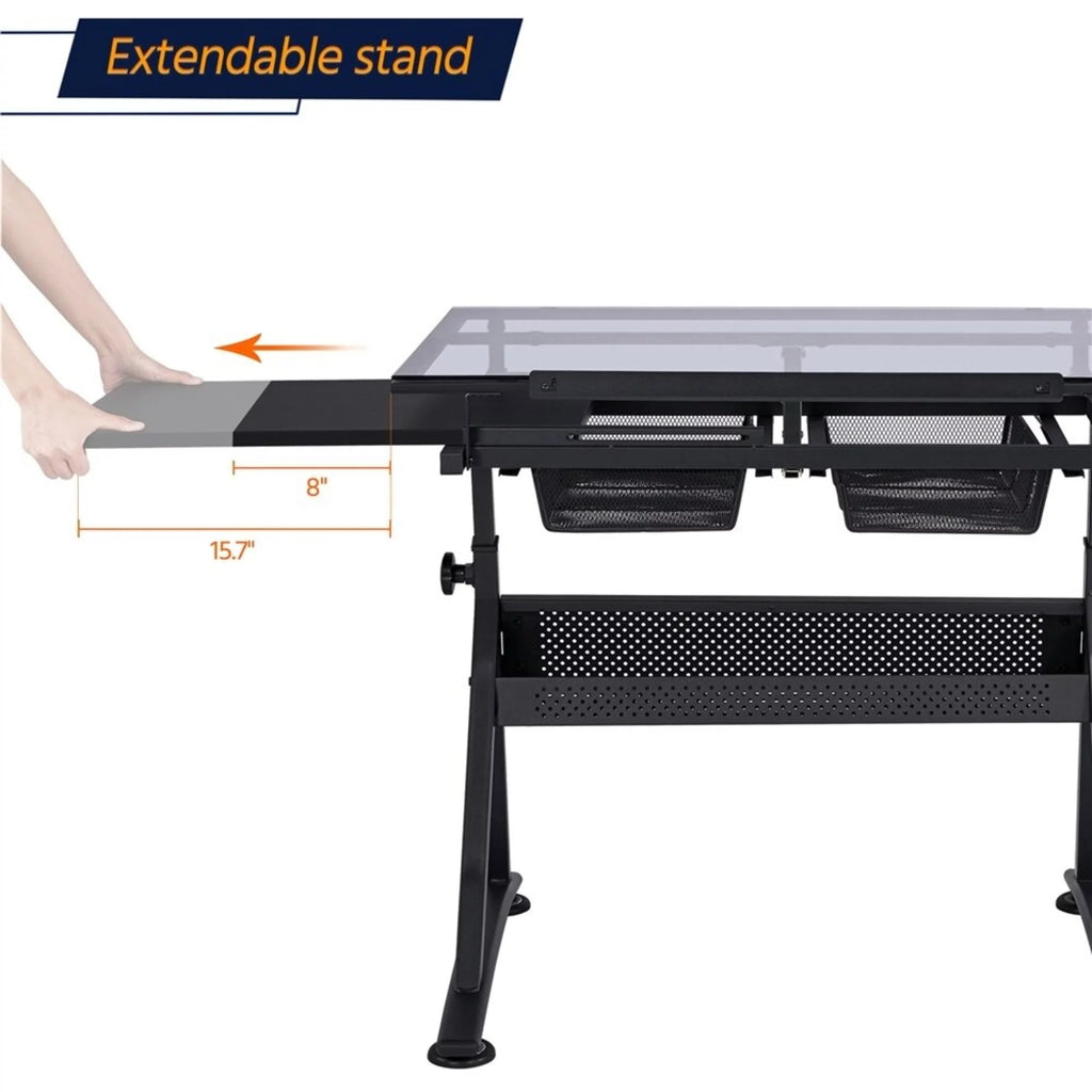 Height Adjustable Drawing Desk with Chair B58485