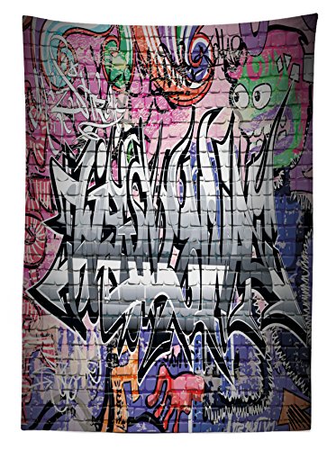 Brick Wall Print Tablecloth 58" X 84" X99816