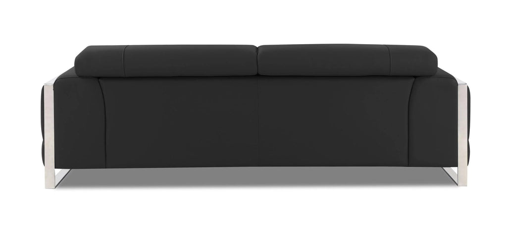Dark Gray Genuine Italian Leather 3 Pcs Sofa Set T372631