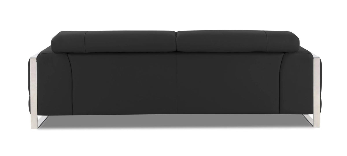 Dark Gray Genuine Italian Leather 3 Pcs Sofa Set T372631