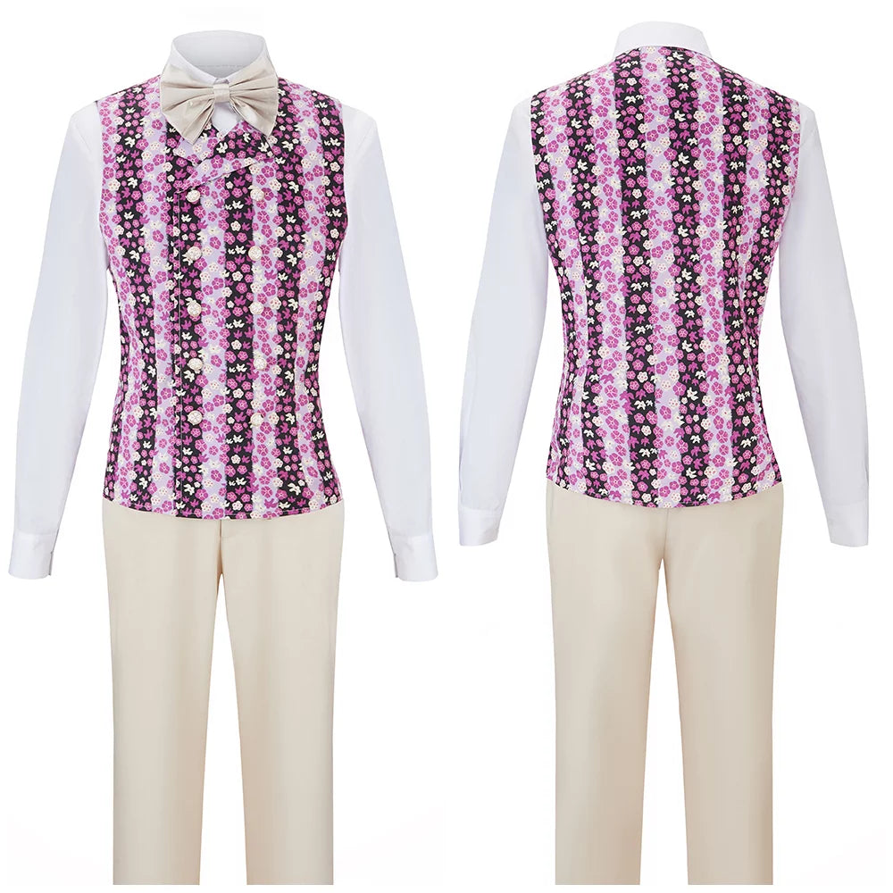 Trench Floral Vest Uniform Suit With Hat X488