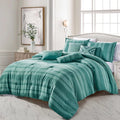 King Green 7 Piece Bedding Comforter Set L30671