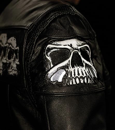 Black Leather Motorcycle Jacket D57939