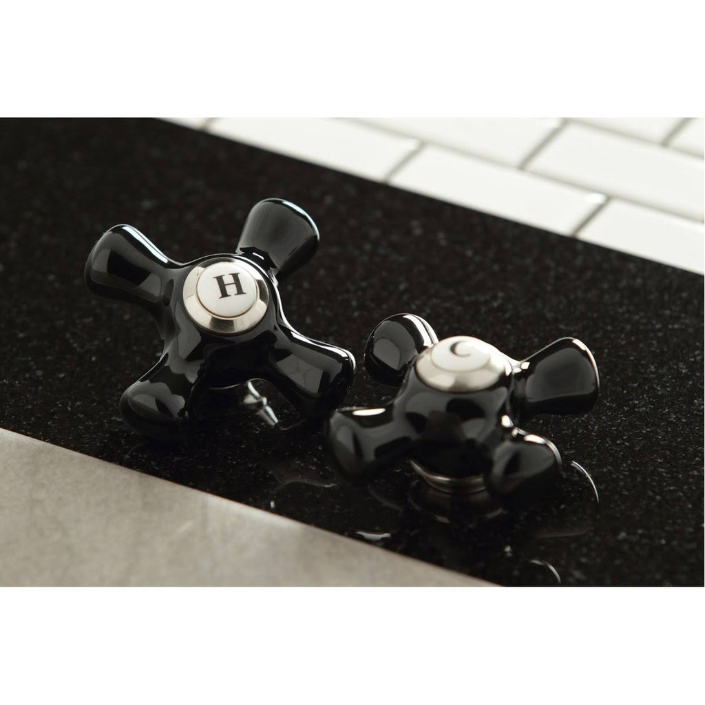 Polished Chrome Basin Tap Faucet with Cross Handle D8179