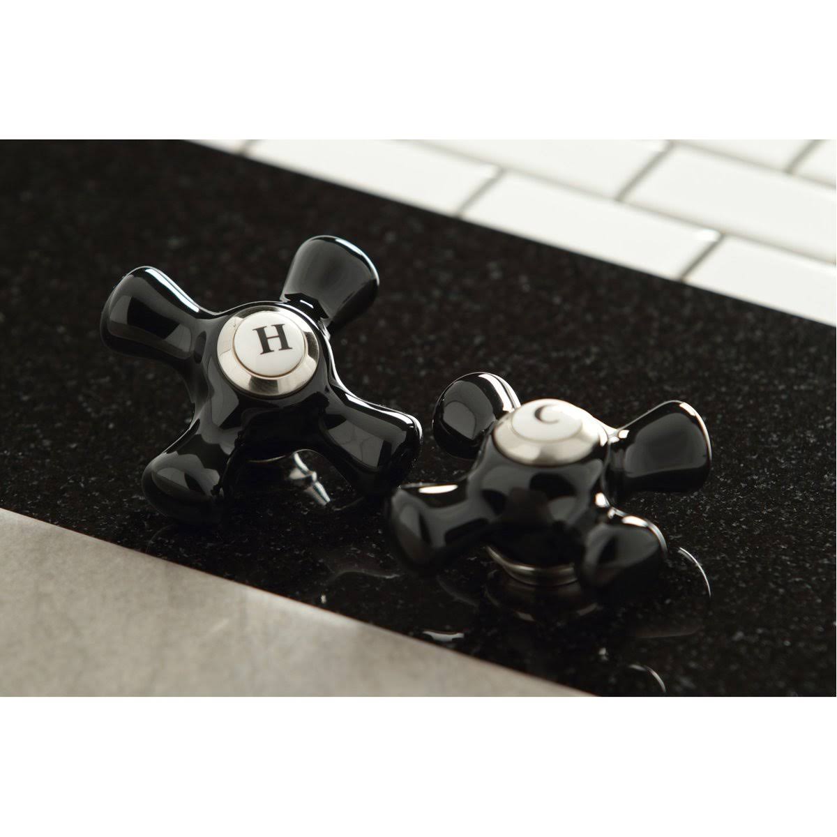 Polished Chrome Basin Tap Faucet with Cross Handle D8179