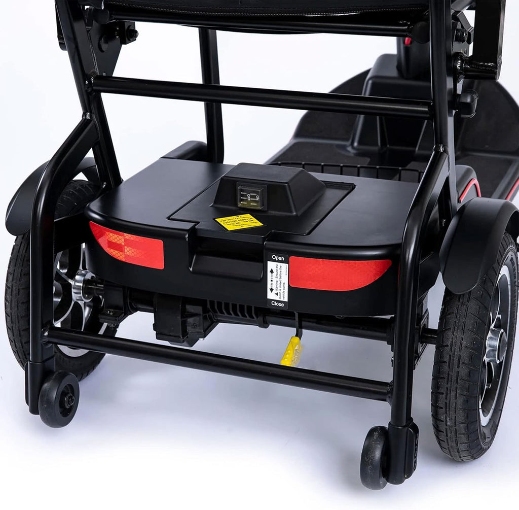 Black 4 Wheel Mobility Scooter with Arm Rests and Basket V5614