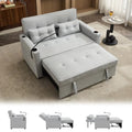 White 3-in-1 Convertible Loveseat Sleeper Bed with Pillow Y31080