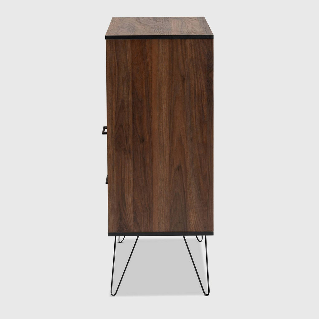 Walnut Brown 1-Drawer Wood Bookcase P62949