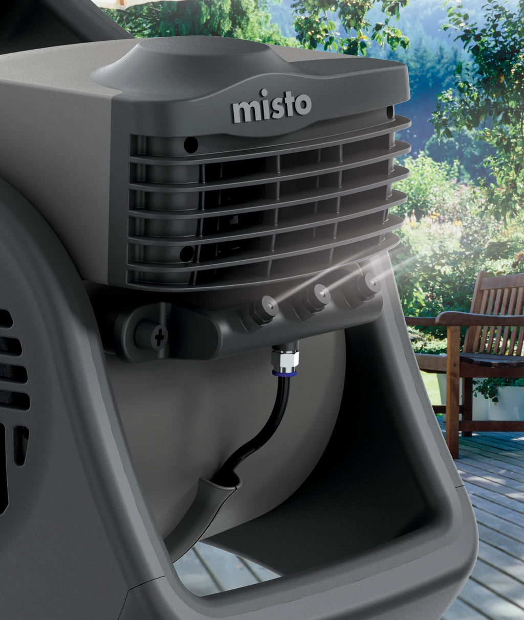 15" Outdoor Misting Fan with 3 Speeds, Black R8451