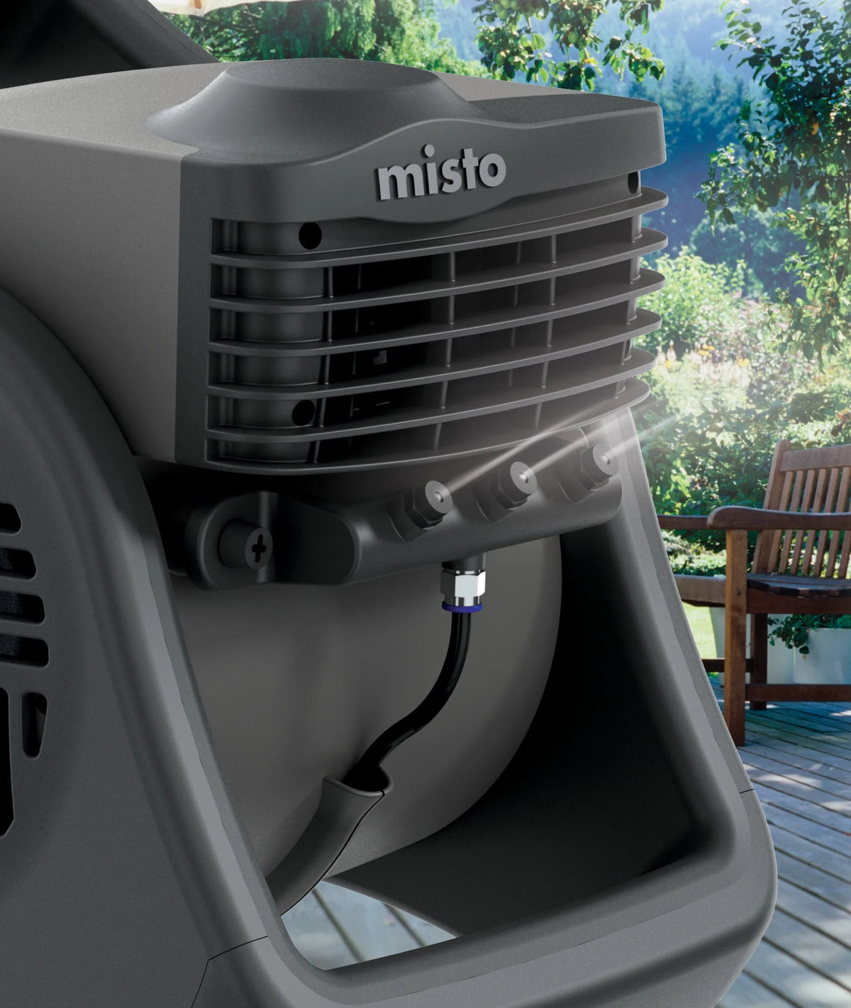 15" Outdoor Misting Fan with 3 Speeds, Black R8451