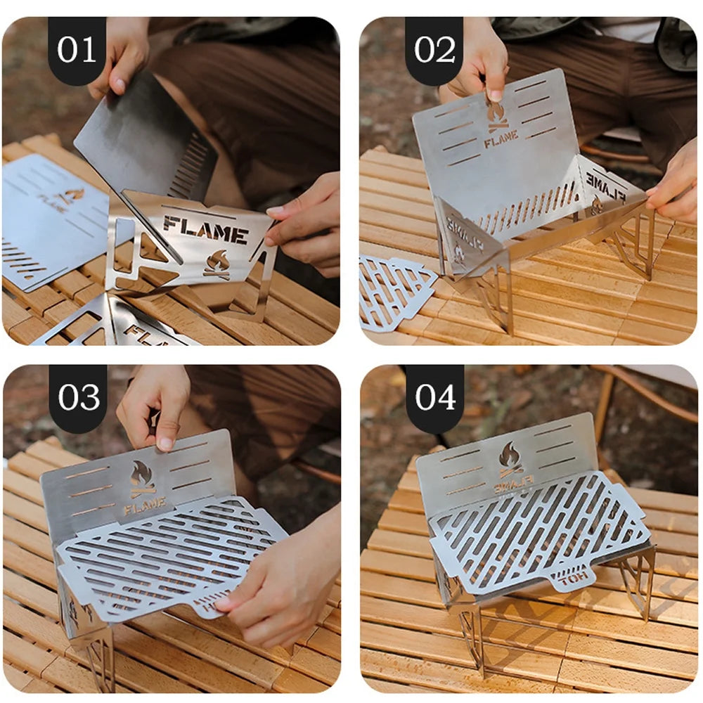 Portable Stainless Steel Camping Stove F8605