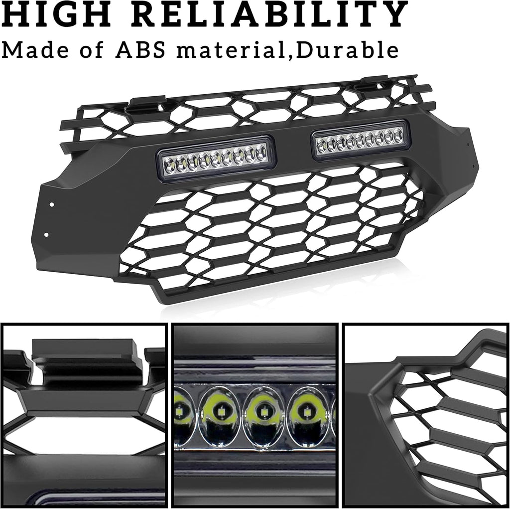 Black Mesh Grille with LED Light Bar for Ranger XP 1000 E4397