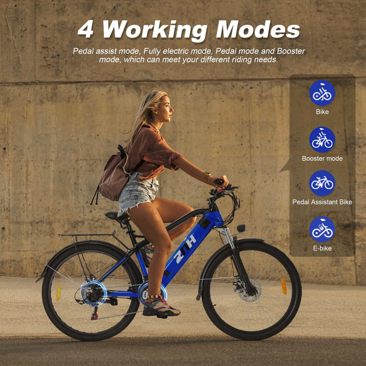 350W 26 Orange Electric Mountain Bike 21 Speed T935923