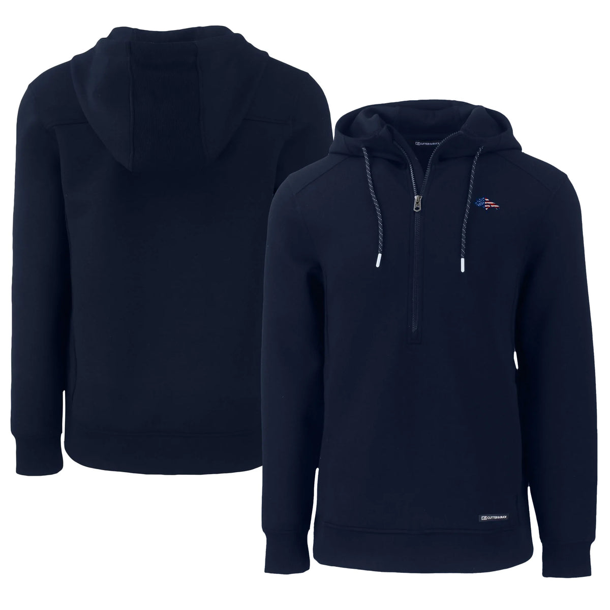Navy Half-Zip Recycled Pullover Hoodie G4924