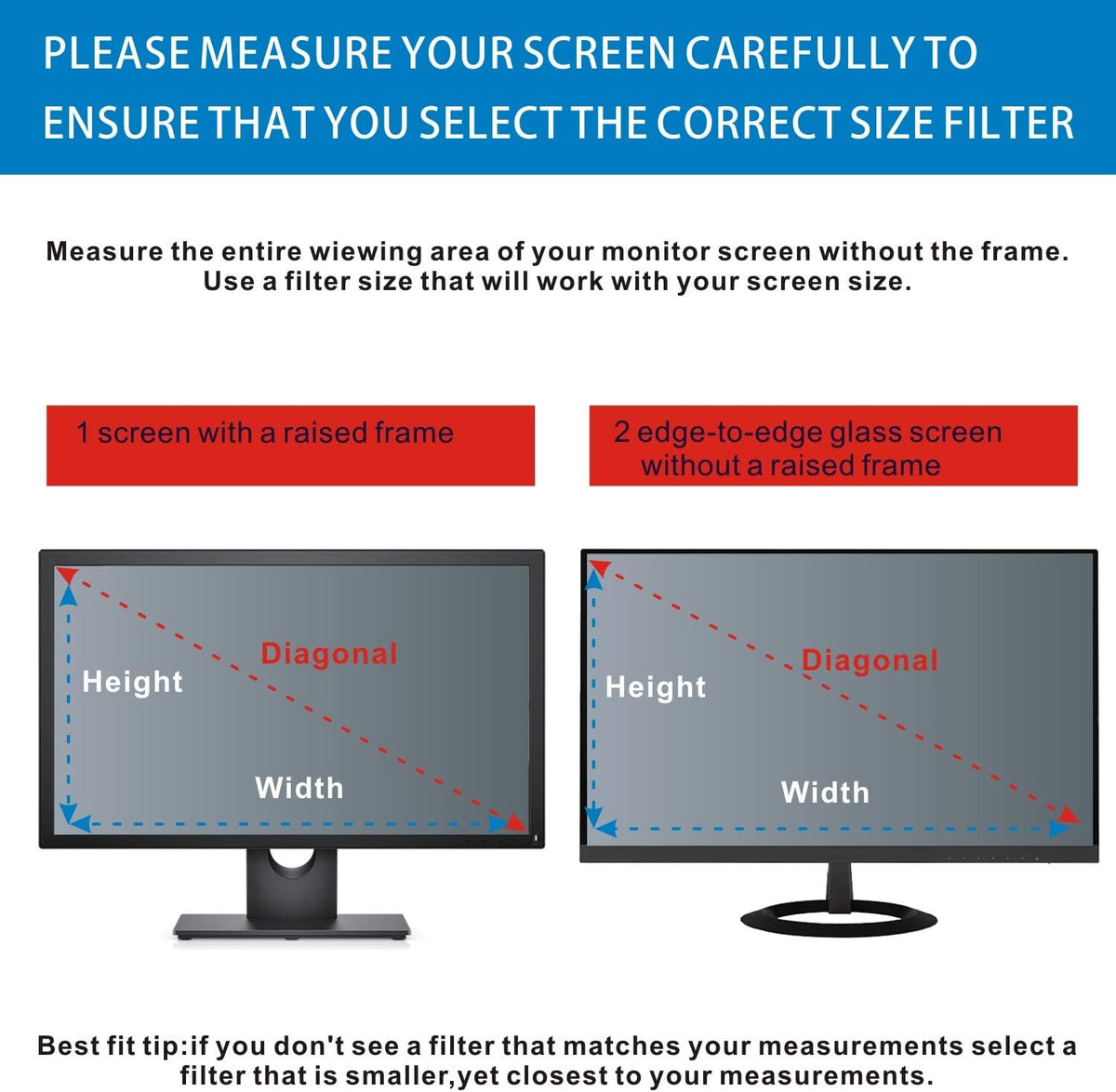 18.5-inch Widescreen Privacy Screen Filter, Pack of 2 U189