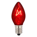 Transparent Red Twinkle 20 V 5 Watt Bulbs - Case of 100 A363