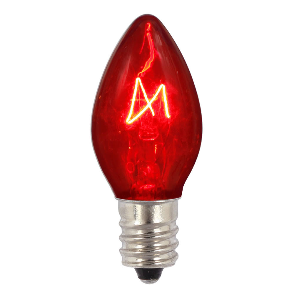 Transparent Red Twinkle 20 V 5 Watt Bulbs - Case of 100 A363