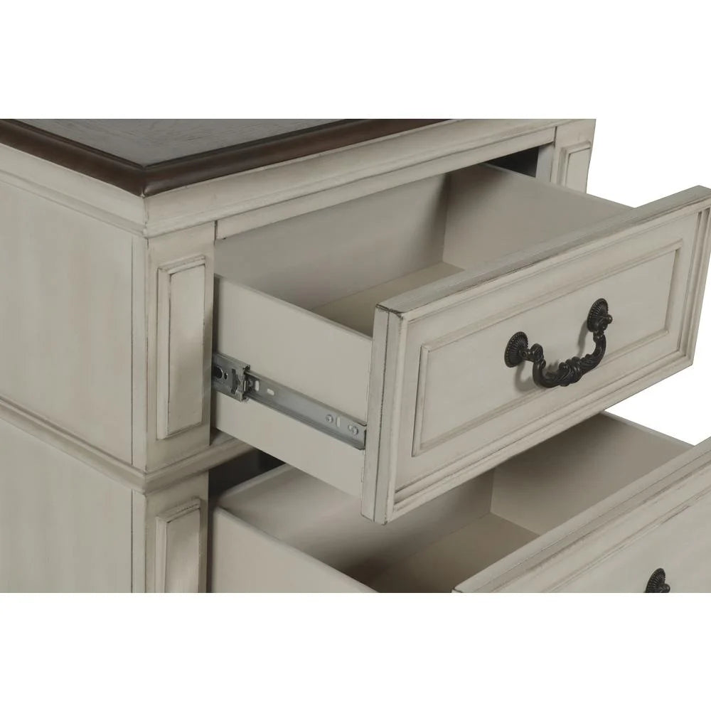 Antique White Solid Wood Frame Nightstand O772206