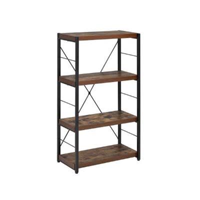 Metal Framed Wooden Etagere Bookcase C1761