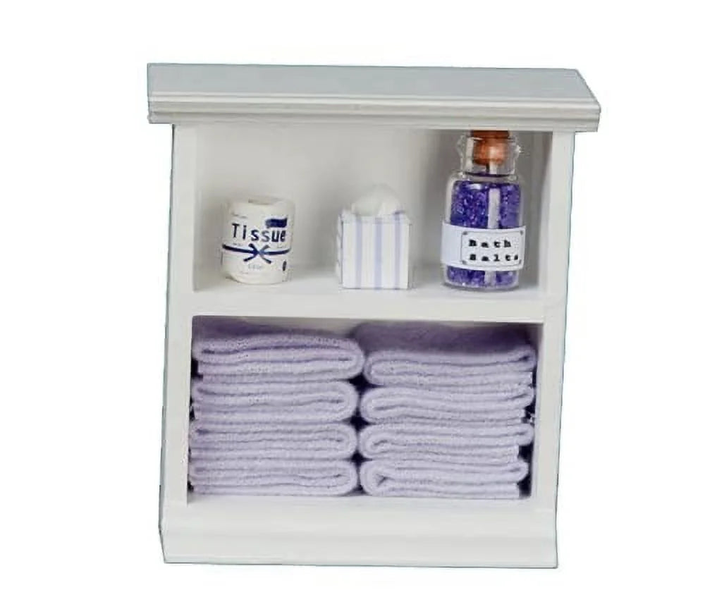 Miniature Furniture Shelf Unit & Bathroom Accessories A88210