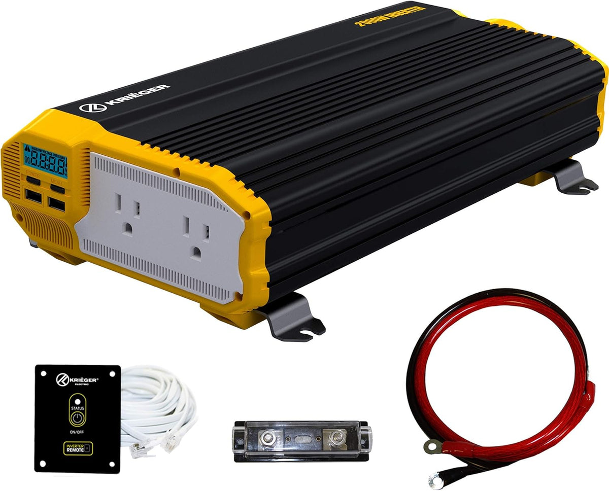 2000 Watts 12V to 110V Modified Sine Wave Power Inverter J30033