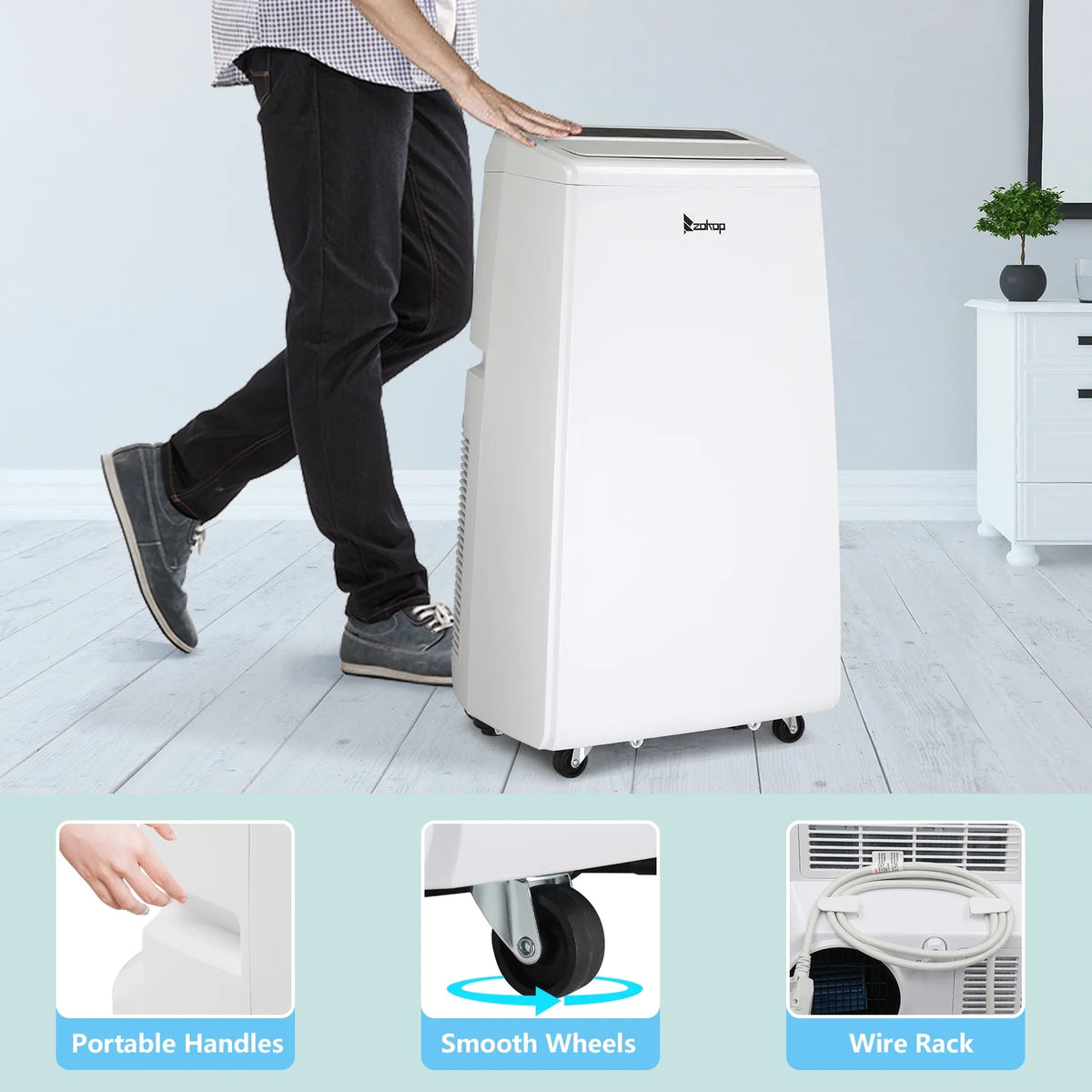 5100 BTU Portable Air Conditioner & Dehumidifier White J284