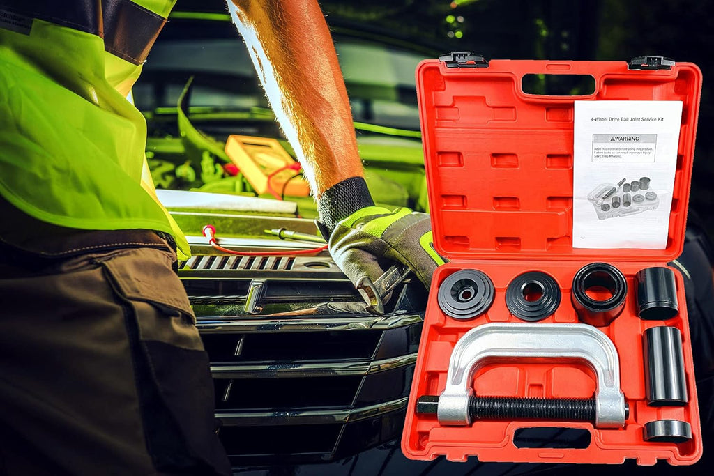 Heavy Duty Ball Joint Press & U Joint Removal Tool Kit with 4x4 Adapters Q42237