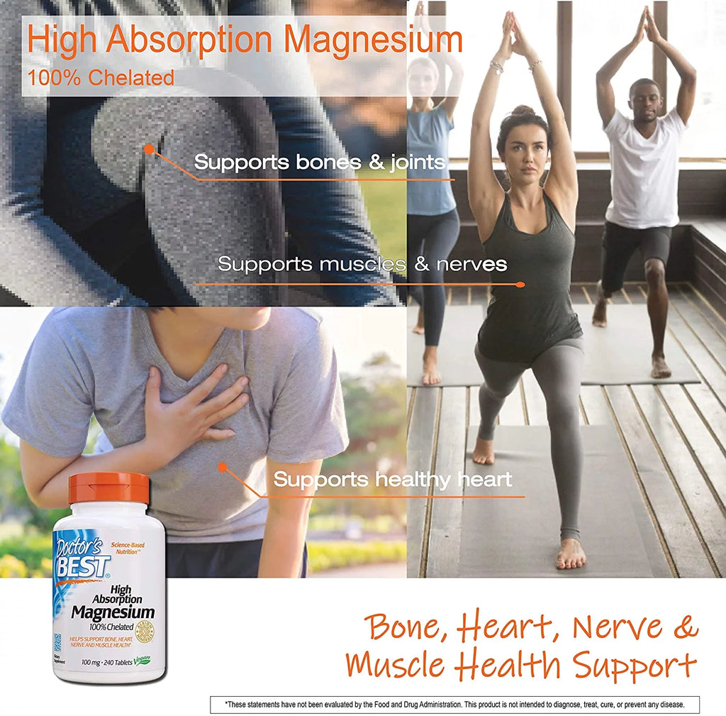 High Absorption Magnesium Multivitamins 100 mg, 240 Ct. Tablets F56504