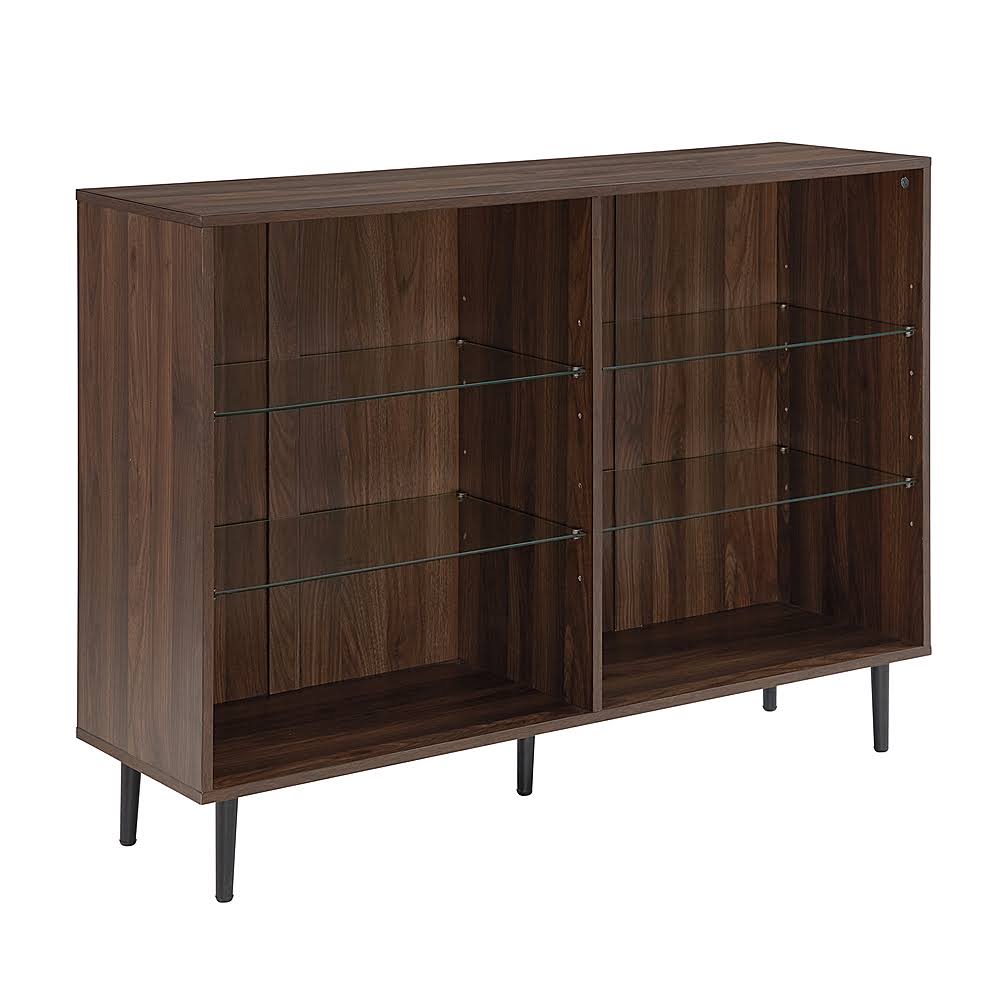 4-Shelf Metal and Tempered Glass Bookcase U49130