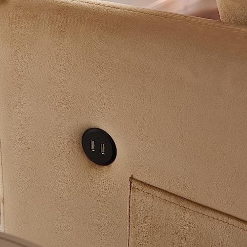 Velvet 3 in 1 Pull-Out Sleeper Sofa Chair B51496