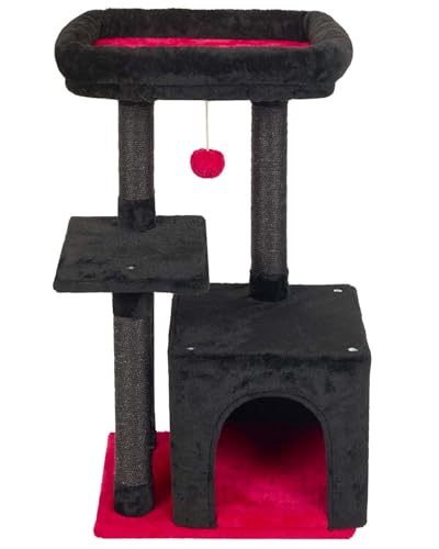 Grey Cat Tree with Scratching Posts A582776
