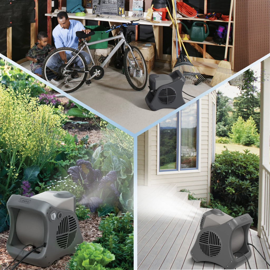 15" Outdoor Misting Fan with 3 Speeds, Black R8451