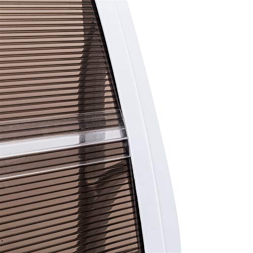 35" x 40" Polycarbonate White & Gray Awning Canopy V8760