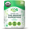 Organic Super Greens Powder with Spirulina, Chlorella & Wheatgrass, 28 Servings F5704