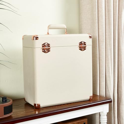 Vinyl Record Storage and Carrying Case, Holds 30 Albums D964929