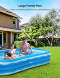 Inflatable Rectangular Swimming Pool 118" x 72" x 22" O348457